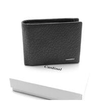 Мужской кожаный кошелек Cardinal 12,5 x 10,5 x 2,5 см Черный (c235-a/1)