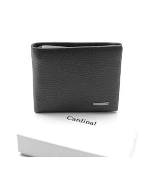 Чоловічий шкіряний гаманець Cardinal 11,5 x 9,5 x 2,5 см Чорний (c231-a/1)