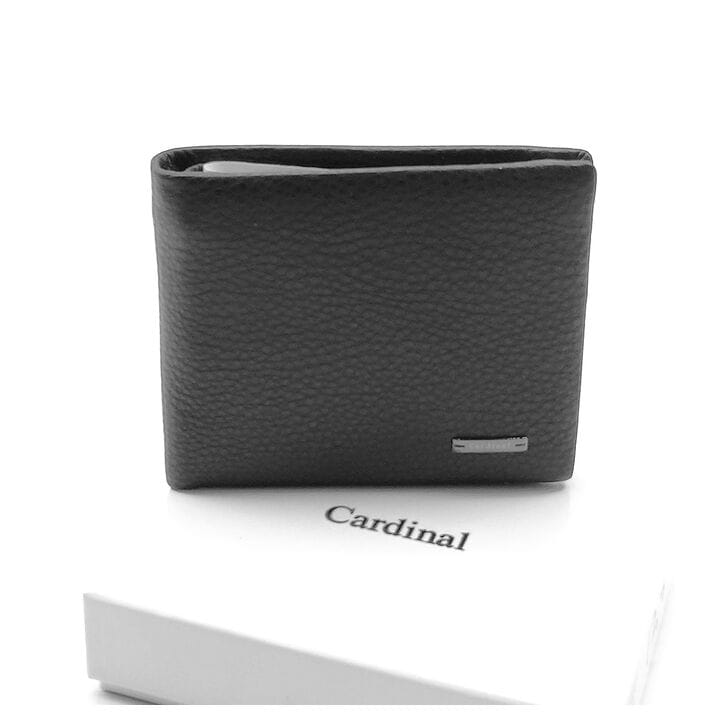 Чоловічий шкіряний гаманець Cardinal 11,5 x 9,5 x 2,5 см Чорний (c231-a/1)