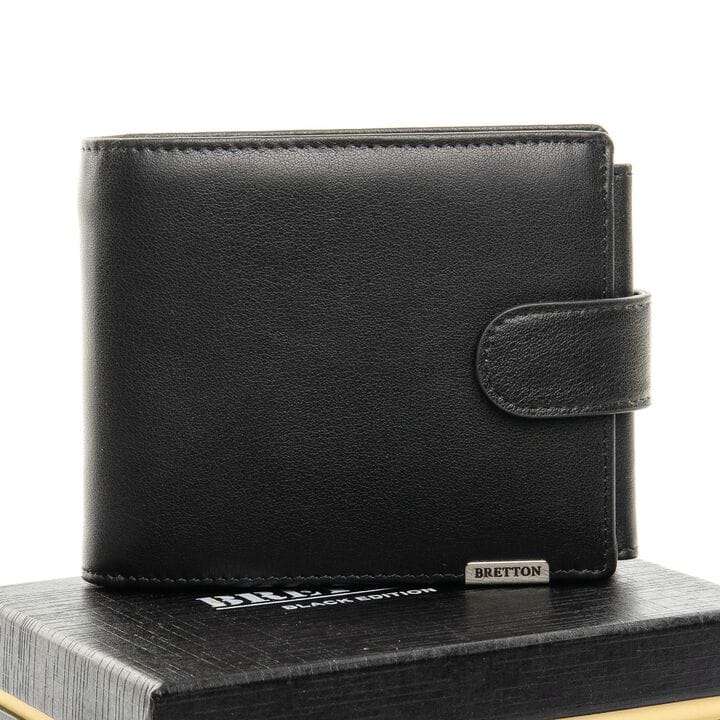 Мужской кошелек BRETTON кожа-Nappa m3603 Черный