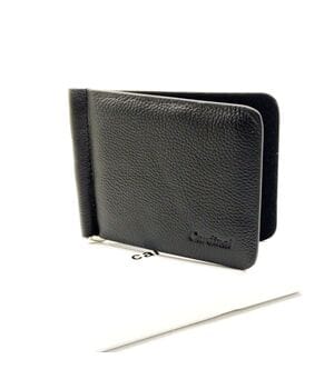 Мужской кожаный кошелек Cardinal 11 x 8,3 см Черный (k20-1077b/1)