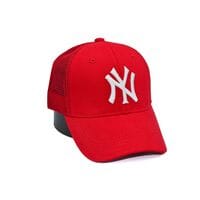 Бейсболка сітка Art cap New York Yankees 55-59 см червона (0919-804)