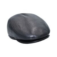 Утеплена шкіряна кепка реглан чорна Fashion 57-59 см (F 0419-740)