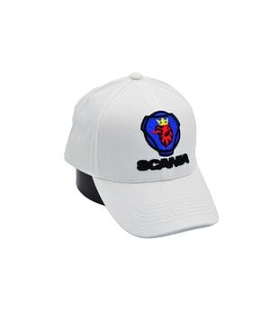 Бавовняна кепка Fang з автомобильним логотипом Scania 56-59 см біла (F 0519-1092)