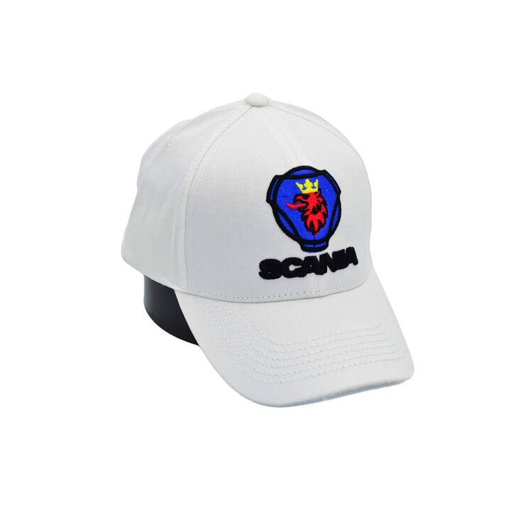 Бавовняна кепка Fang з автомобильним логотипом Scania 56-59 см біла (F 0519-1092)