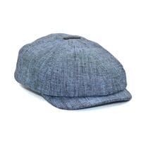 Кепка шестиклинка льняная однотонная голубая HOOK 55-60 см (H 0419-591)