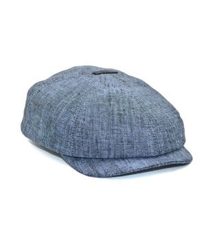 Кепка шестиклинка льняная однотонная голубая HOOK 55-60 см (H 0419-591)