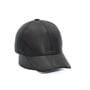 Утеплена бейсболка Fashion натуральна шкіра чорна 56-60 см (F 0419-745)
