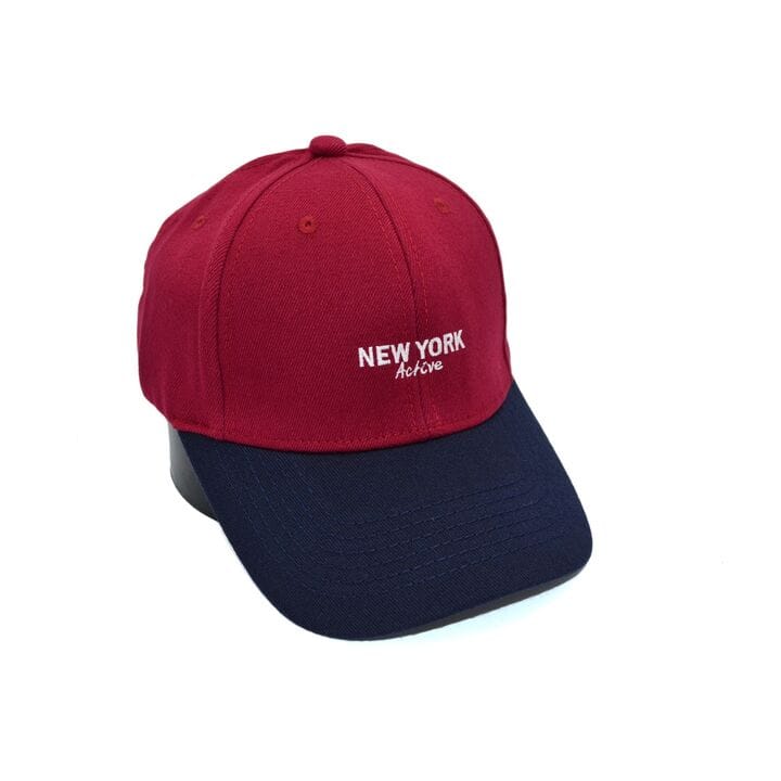 Шерстяная бейсболка фулка New York Active 55-57 см бордовая (C 0920-332)