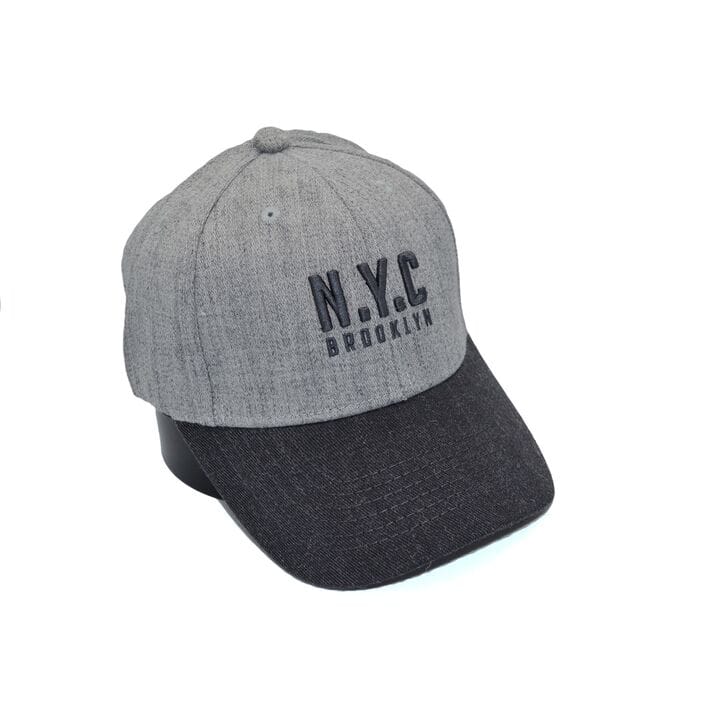Шерстяная бейсболка фулка N.Y.C. Brooklyn 55-57 см светло-серая (C 0920-335)
