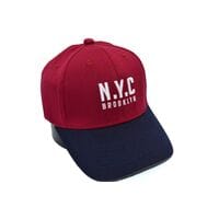 Шерстяная бейсболка фулка N.Y.C. Brooklyn 55-57 см бордовая (C 0920-336)