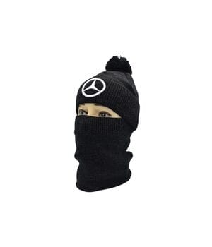 Комплект Flexfit шапка з помпоном и снуд Mercedes 55-59 см темно-серый меланж (F-0918-634)