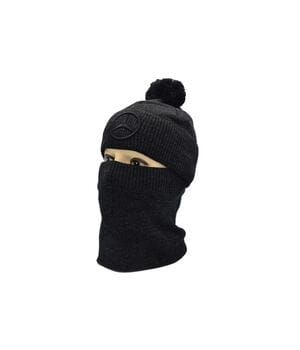 Комплект Flexfit шапка з помпоном и снуд Mercedes 55-59 см темно-серый меланж (F-0918-635)