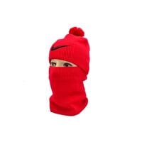 Комплект Flexfit шапка з помпоном и снуд Nike 55-59 см красный(F-0918-645)