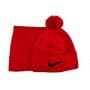 Комплект Flexfit шапка з помпоном и снуд Nike 55-59 см красный(F-0918-645)
