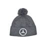 Шапка з помпоном Flexfit Mercedes 55-59 см серая (F-0918-612)