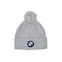 Шапка з помпоном Flexfit BMW 55-59 см светло-серая (F-0918-622)