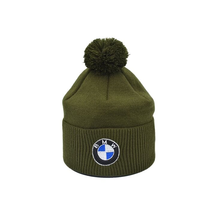 Шапка з помпоном Flexfit BMW 55-59 см оливка (F-0918-623)