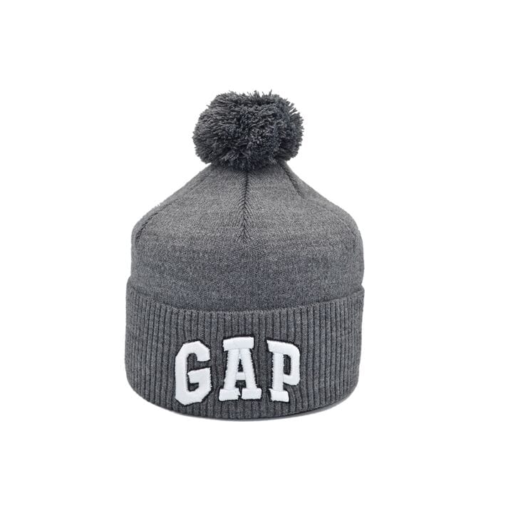 Шапка з помпоном Flexfit Gap 53-57 см темно-серая (F-0918-464)