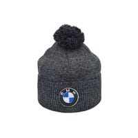 Шапка з помпоном Flexfit BMW 55-59 см серый меланж (F-0918-617)