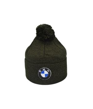 Шапка з помпоном Flexfit BMW 55-59 см хаки меланж (F-0918-618)