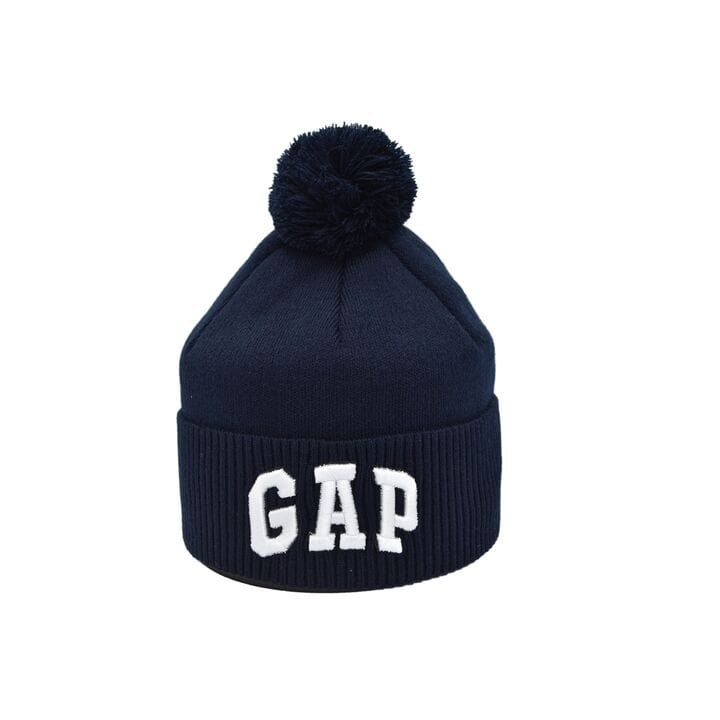 Шапка з помпоном Flexfit Gap 53-57 см тёмно-синяя (F-0918-469)