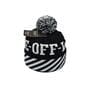 Шапка з помпоном Flexfit Off-White 53-57 см чорно-біла (F-0918-621)