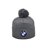 Шапка з помпоном Flexfit BMW 55-59 см серая (F-0918-620)