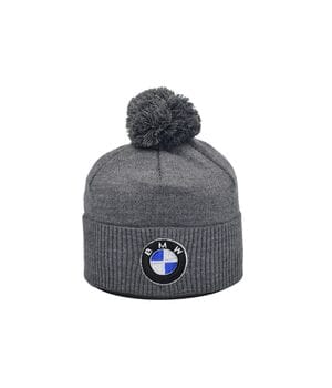Шапка з помпоном Flexfit BMW 55-59 см серая (F-0918-620)
