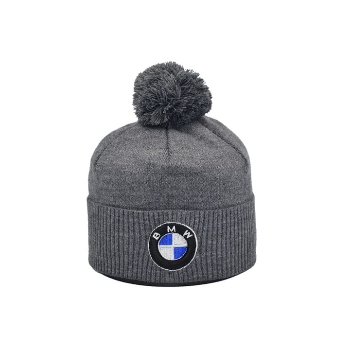 Шапка з помпоном Flexfit BMW 55-59 см серая (F-0918-620)