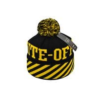 Шапка з помпоном Flexfit Off-White 53-57 см жовто-чорна (F-0918-621)