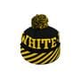 Шапка з помпоном Flexfit Off-White 53-57 см жовто-чорна (F-0918-621)