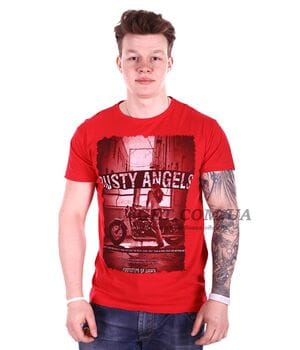 Футболка Rusty Angels туреччина колір червоний (f1735/1) Футболка Rusty Angels туреччина колір червоний (f1735/1)