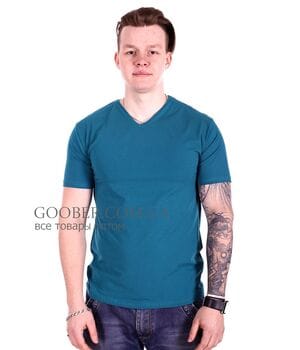 Мужская однотонная футболка 44/3 Mastif зеленый Мужская однотонная футболка 44/3 Mastif зеленый