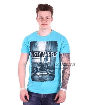 Футболка Rusty Angels туреччина колір блакитний (f1735/2) Футболка Rusty Angels туреччина колір блакитний (f1735/2)