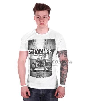 Футболка Rusty Angels турция цвет белый (f1735/3) Футболка Rusty Angels турция цвет белый (f1735/3)