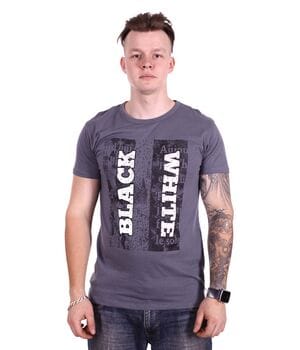 Футболка ZUKE Black White f1910/3 Темно-серая Футболка ZUKE Black White f1910/3 Темно-серая
