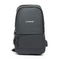 Мужская сумка через плече Lanpad 18 x 30 x 10 см Серый (4066/3)
