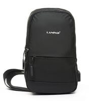 Мужская сумка через плече Lanpad 18 x 30 x 10 см Черный (4066/1) Мужская сумка через плече Lanpad 18 x 30 x 10 см Черный (4066/1)