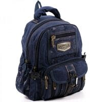 Джинсовый подростковый рюкзак Gold Be 24 x 35 x 15 см Синий (b797/2)