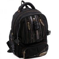 Джинсовый подростковый рюкзак Gold Be 24 x 35 x 15 см Черный (b796/1)
