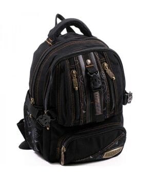 Джинсовый подростковый рюкзак Gold Be 24 x 35 x 15 см Черный (b796/1)
