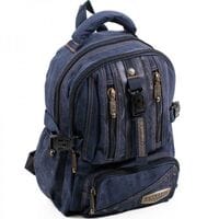 Джинсовый подростковый рюкзак Gold Be 24 x 35 x 15 см Синий (b796/2)