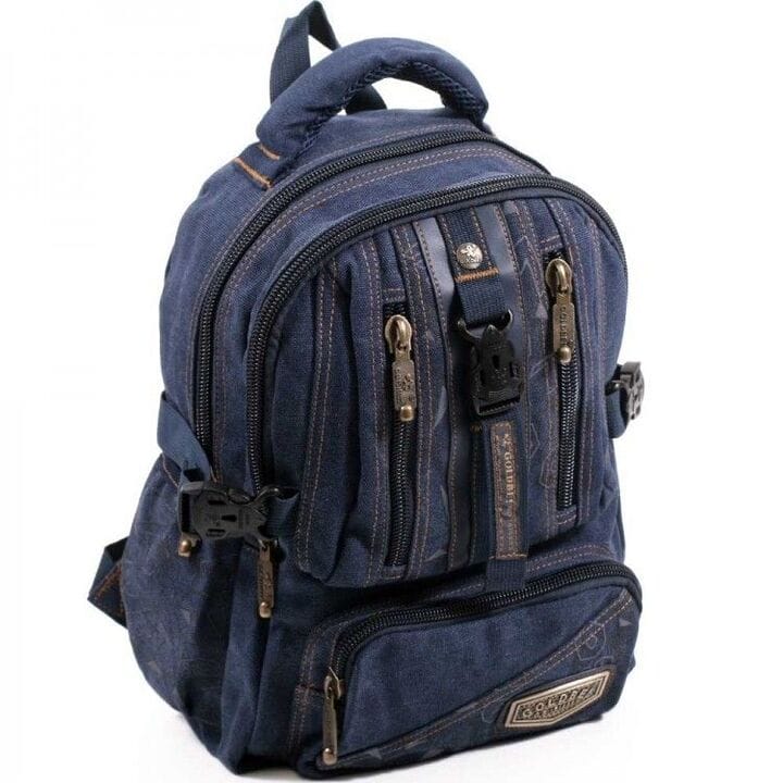 Джинсовый подростковый рюкзак Gold Be 24 x 35 x 15 см Синий (b796/2)