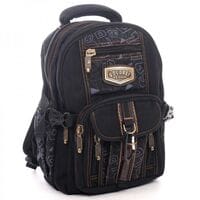 Джинсовый подростковый рюкзак Gold Be 24 x 35 x 15 см Черный (b797/1) Джинсовый подростковый рюкзак Gold Be 24 x 35 x 15 см Черный (b797/1)