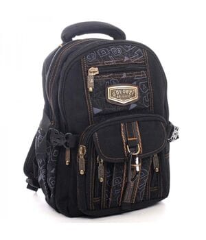 Джинсовый подростковый рюкзак Gold Be 24 x 35 x 15 см Черный (b797/1)