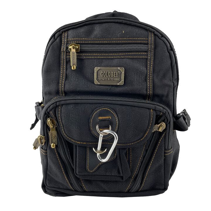 Джинсовый школьный рюкзак Gold Be 25 x 35 x 15 см Черный (gbbh002/1)