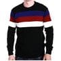 Мужской свитер в полоску YBM wear k0418/1 Черный