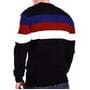 Мужской свитер в полоску YBM wear k0418/1 Черный