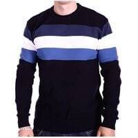 Мужской свитер в полоску YBM wear k0418/2 Черный